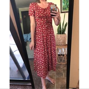 Vintage red floral dress
